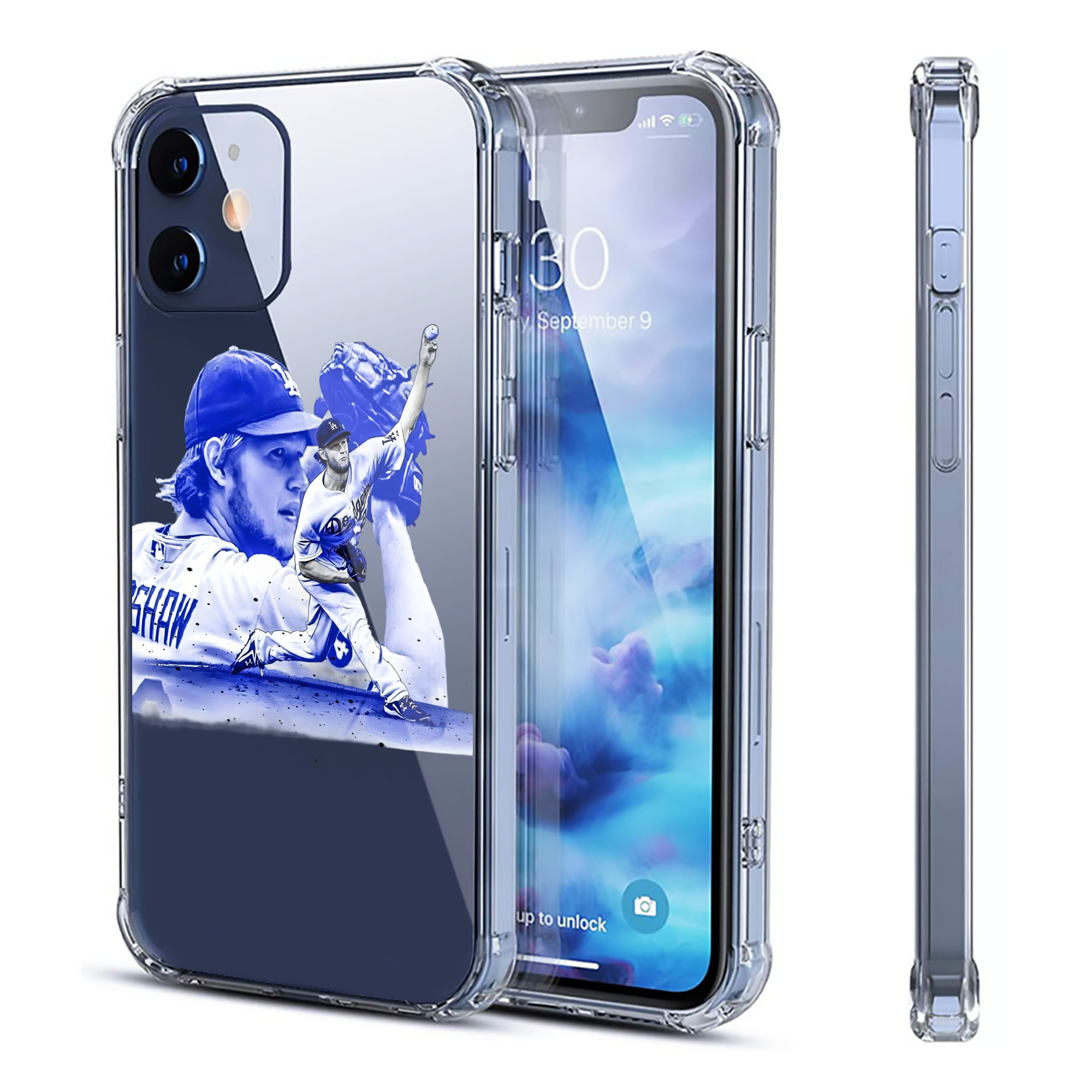 Clayton Kershaw 3 Clear IPhone 12 Case – Soft TPU With UV Print – Enhanced Drop Protection, Precise Fit, Anti-Fingerprint, Customizable Design, Scratch-Resistant, Yellow-Resistant